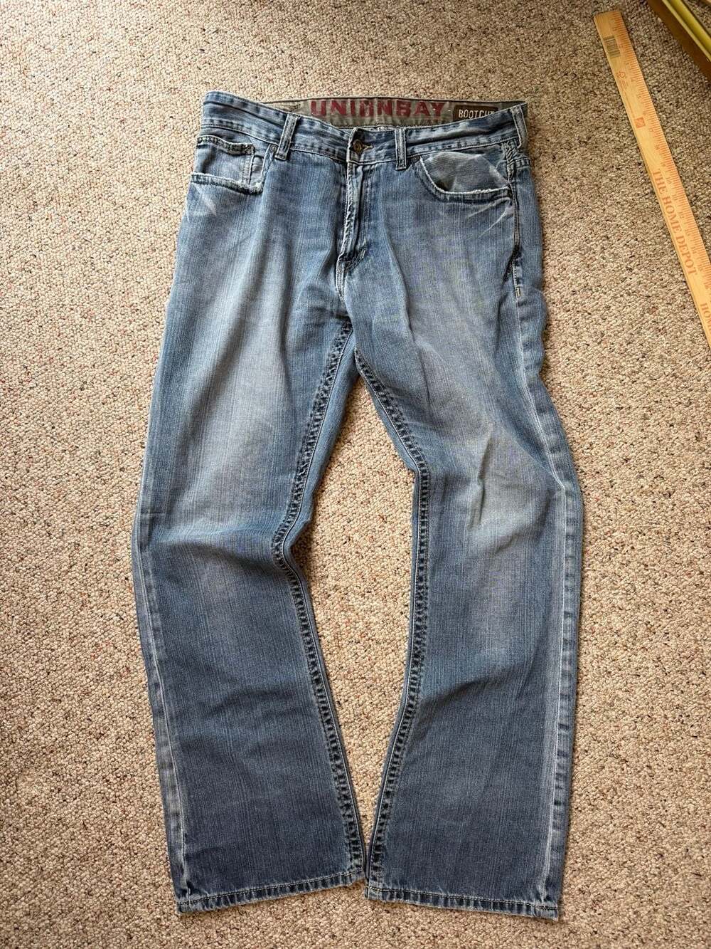 Unionbay Men's Bootcut Blue Denim Jeans Size 34x30
